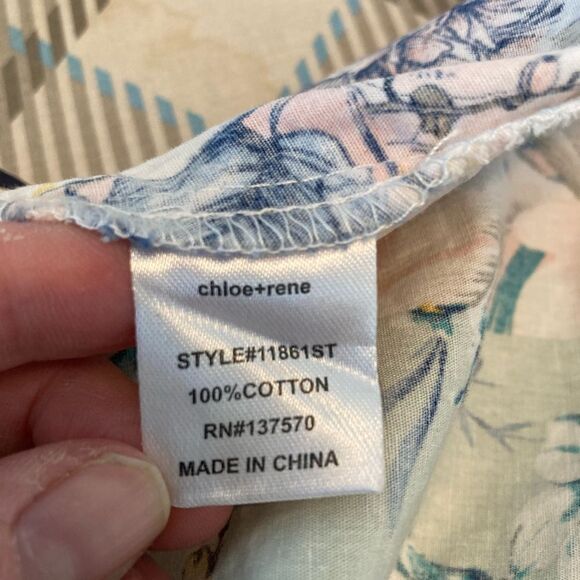 Vintage Floral Patchwork Print Fit & Flare button down shirt dress w/ pockets - Picture 11 of 12